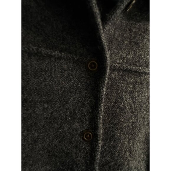 Karen Scott Womens Pure Wool Cardigan Jacket Made In Australia Button Front Dark - Picture 11 of 13